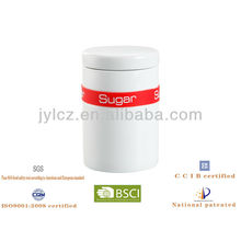 ceramic kitchen canisters with silicone band for tea, sugar or coffee